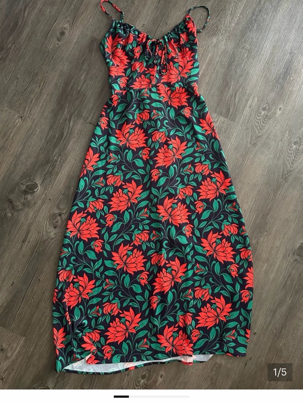 RESA Kaitlyn midi dress in mistletoe print